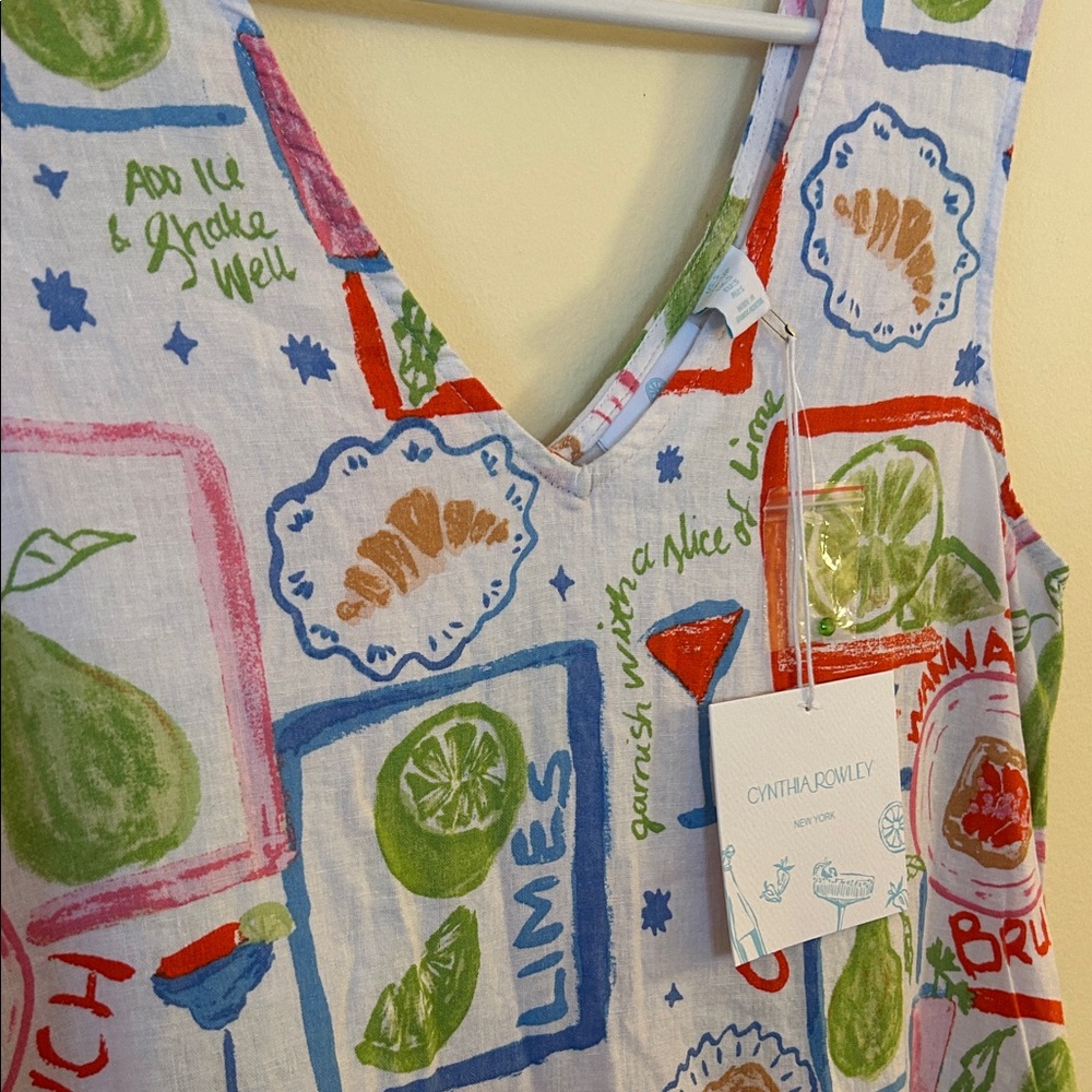 Cynthia Rowley “Girls Just Want to Have Brunch” Dress with Colorful Fruit Print - Picture 4 of 17